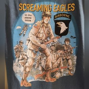 101st Airborne “Screaming Eagles” WWII T-Shirt – Wayne Vansant (Blue)